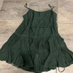Hello Molly spaghetti strap dress. Size medium. Dark green. Never worn